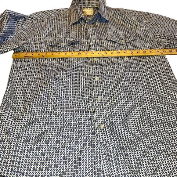 Roper Blue and White Western Button Down Shirt. Size Large. Great Condition!! - Picture 10 of 11